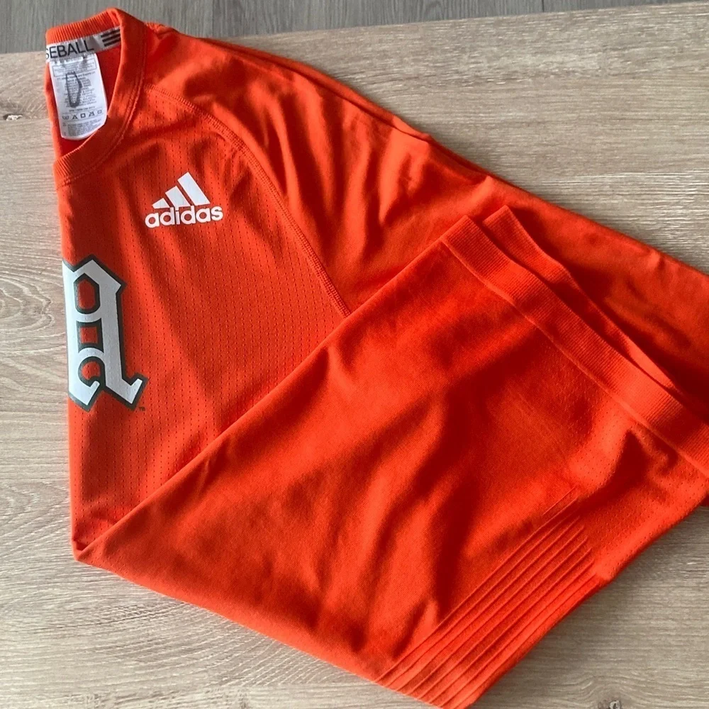 Adidas Men's Vibrant Orange Crewneck Sweater